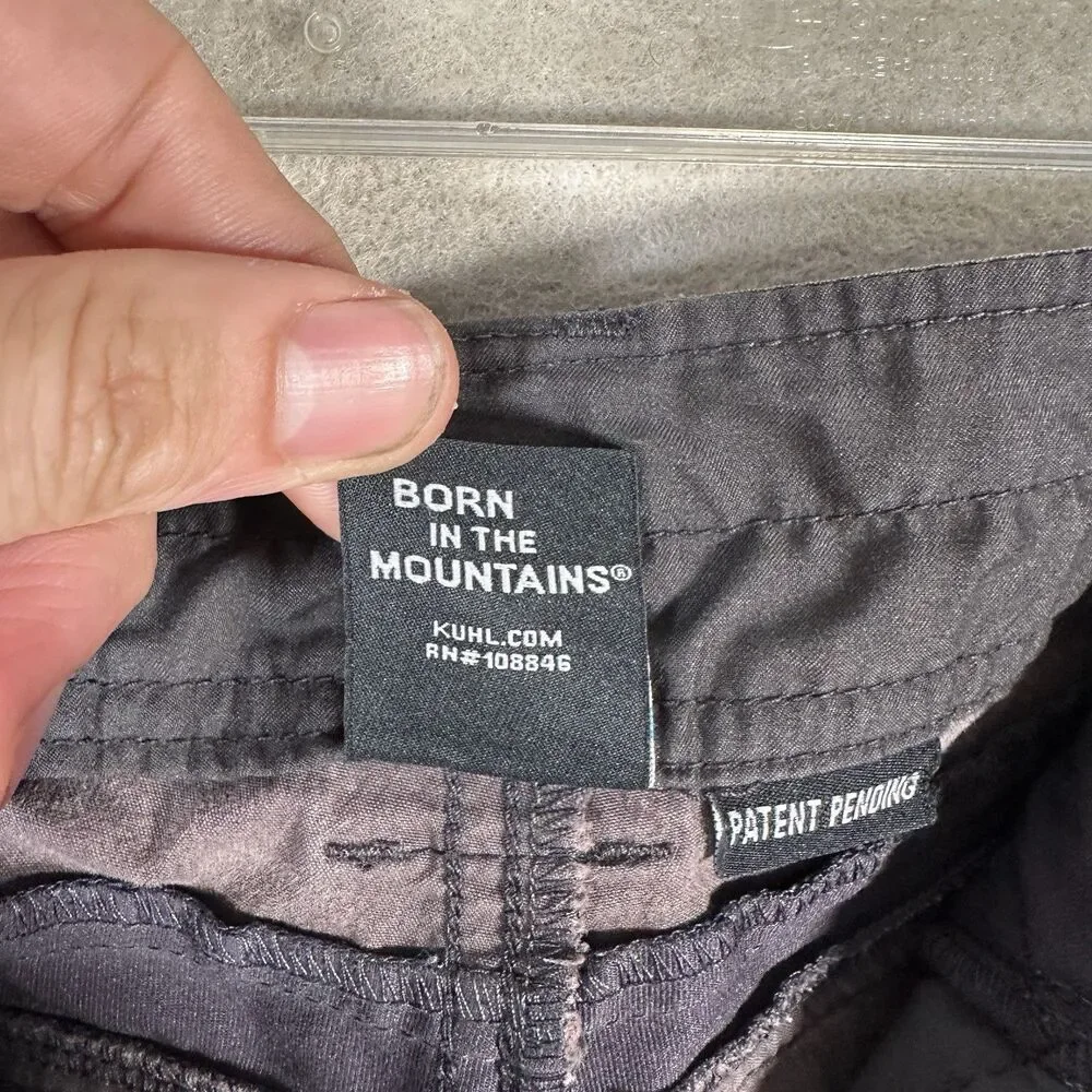 Kuhl Radikl Shorts Faded Gray Technical Hiking UPF 50 Protection Cargo Men’s 32